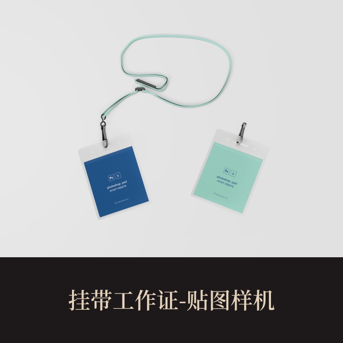 高端提案利器优质PSD挂带工作证VI样机设计素材模板logo智能贴图