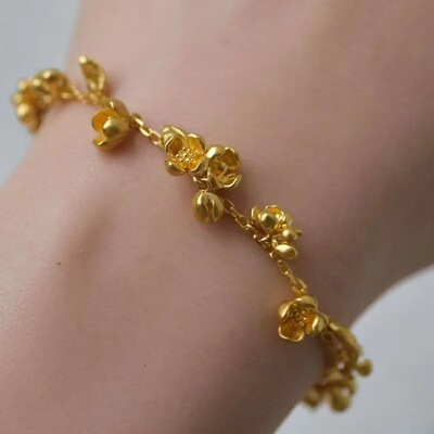 PURE金桂花卉手链女小众设计时尚百搭新中式自然系国风小桂花手饰