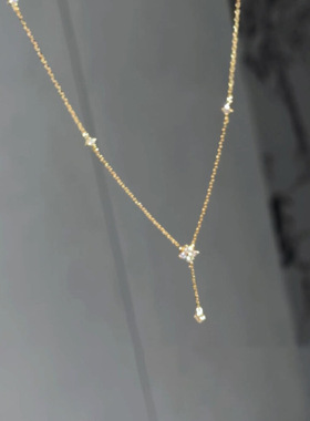 PURE美式ins轻奢感星星点缀项链女小众设计清冷感简约新款锁骨链