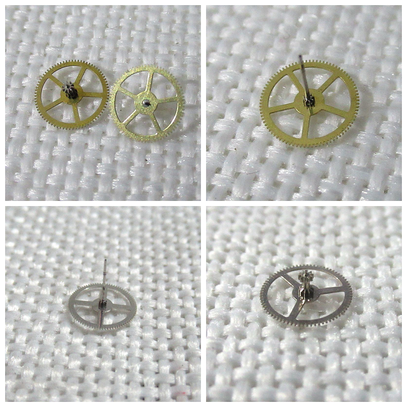 手表配件机芯自动钢轮螺丝中心