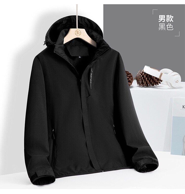 2026秋季新款冲锋衣男女款休闲户外登山服防水夹克纯色情侣外套