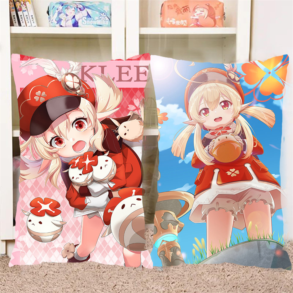 原神周边可莉半身抱枕动漫定制长方形靠垫二次元生日礼物毛绒靠垫