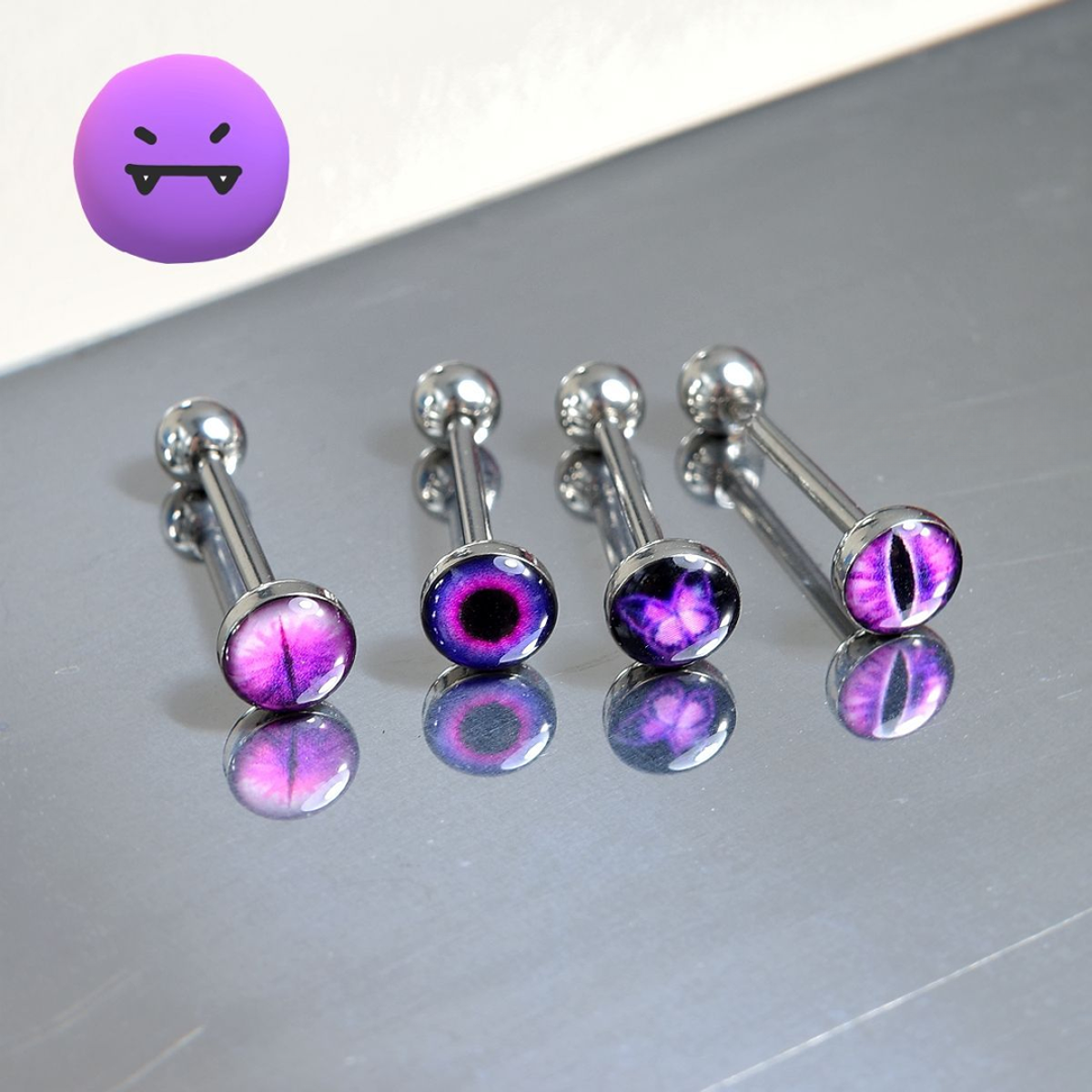 紫色控 组合舌钉 钛钢可喝酒舌钉紫色小众辣妹穿刺,饰品/流行首饰/时尚饰品新,唇环/唇钉,淘宝优惠券,粉丝福利购,淘宝优惠卷