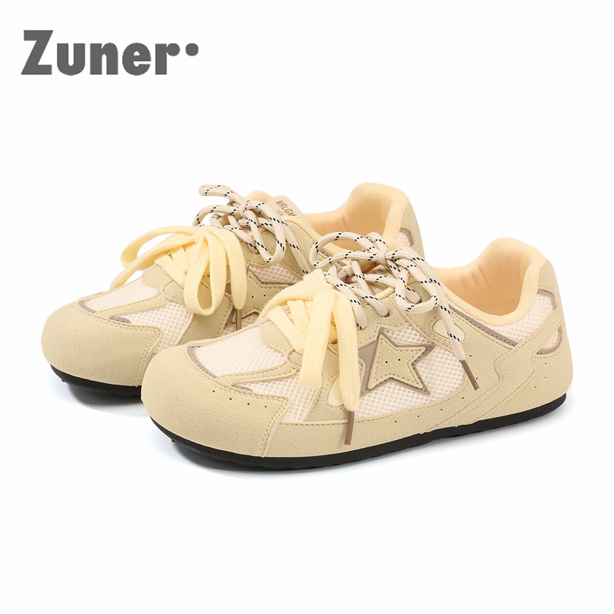 尊儿运动风星星平底德训鞋女2026春季新款学生百搭轻便休闲板鞋