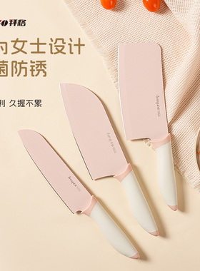 拜格菜刀家用刀具厨房切肉刀斩骨刀女士切片刀宿舍水果刀套装组合