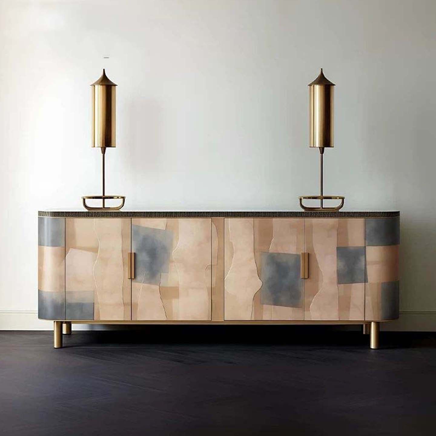 轻奢极简餐边柜客创意艺术手工涂鸦高端储物柜设计师豪华抽象柜子,住宅家具,餐边柜,淘宝优惠券,粉丝福利购,淘宝优惠卷