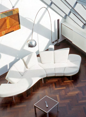 轻奢意式极简Elap沙发大平层户型客厅布艺多功能不锈钢网红沙发