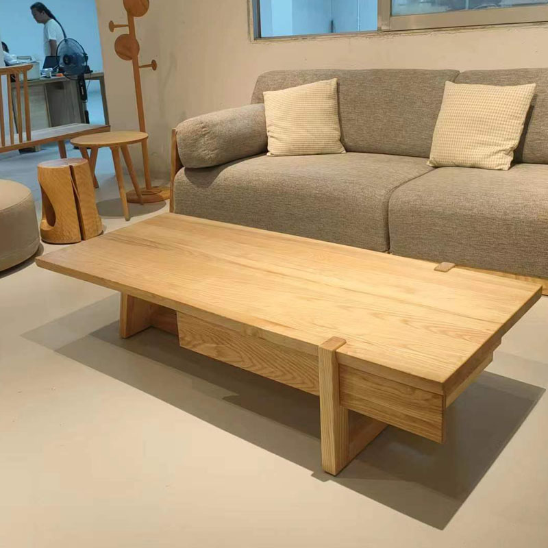 电视柜原木白腊木抽屉环保木腊油