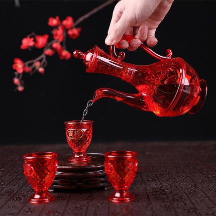 厂家直销婚庆用品结婚敬酒杯交杯酒杯酒壶加厚高脚杯婚礼喜庆酒盅