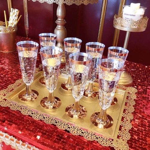 一次性透明硬塑料红酒杯