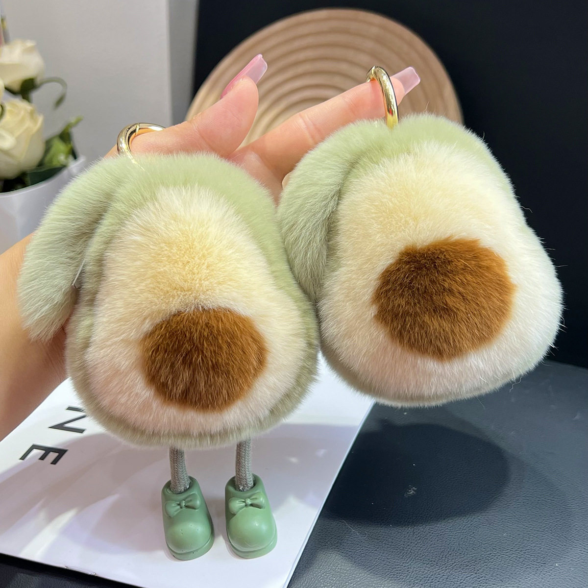结婚伴手礼可爱獭兔毛牛油