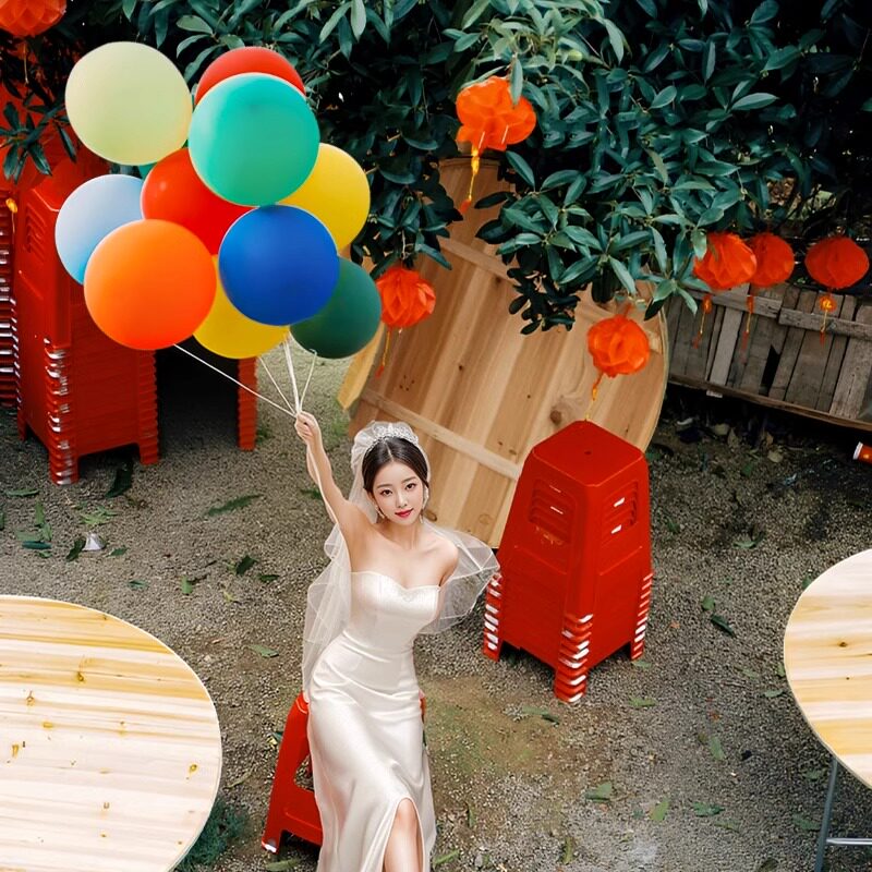 婚礼新娘拍照背景氛围气球
