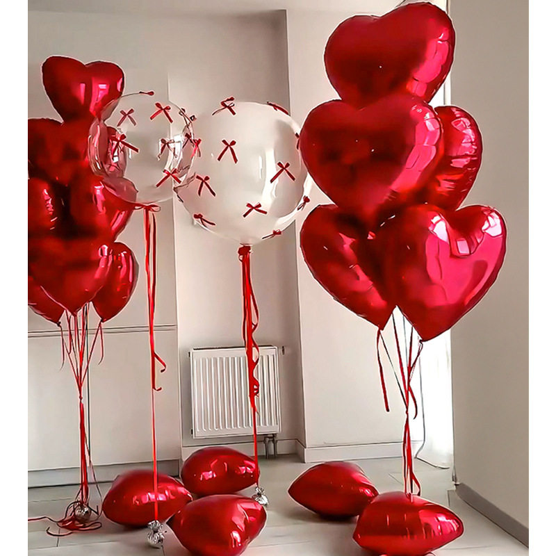 爱心铝膜求婚结婚气球套装