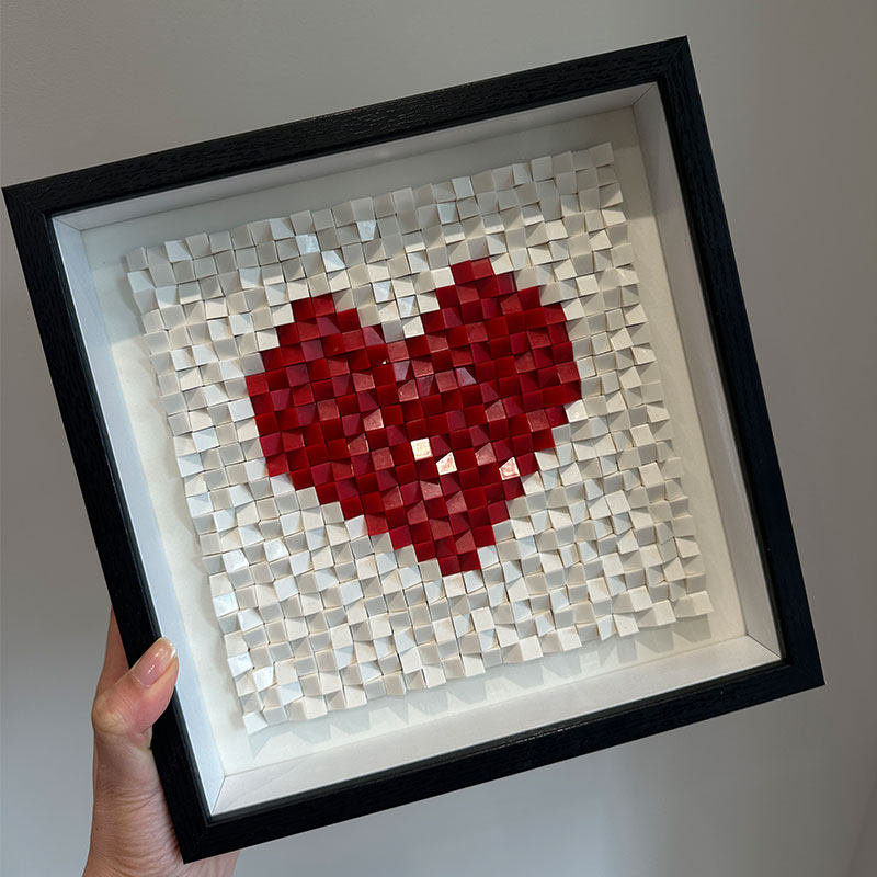 爱心积木diy相像框小颗粒拼装拼插结婚送新人婚房摆件