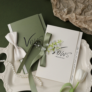 婚礼仪式 誓言卡高级新娘新郎誓词手卡定制接亲结婚宣读宣誓致辞本