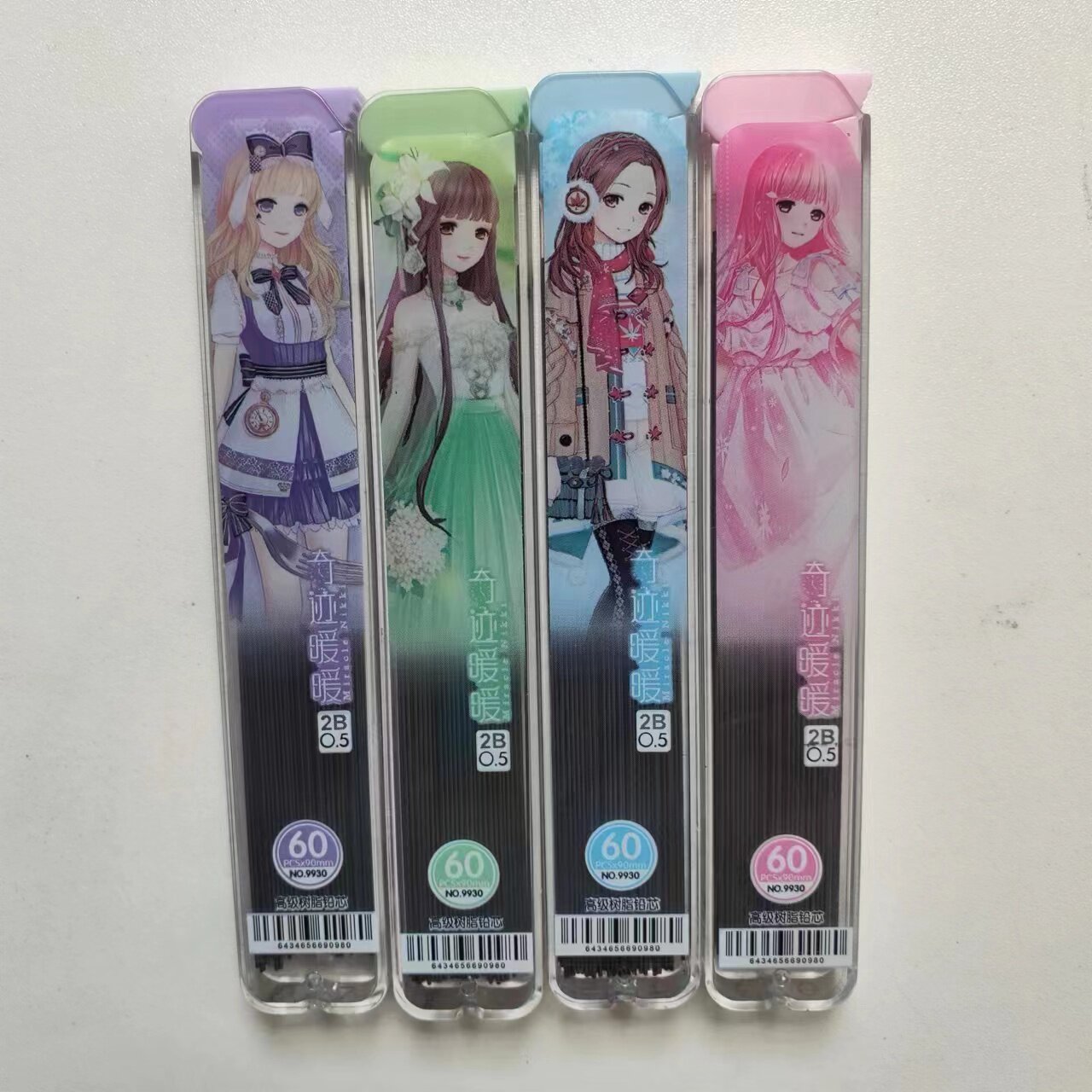 여자 리드 자동 연필 리필 대용량 교체 수지 연필 심 귀여운 학생 문구 0.5|0.7