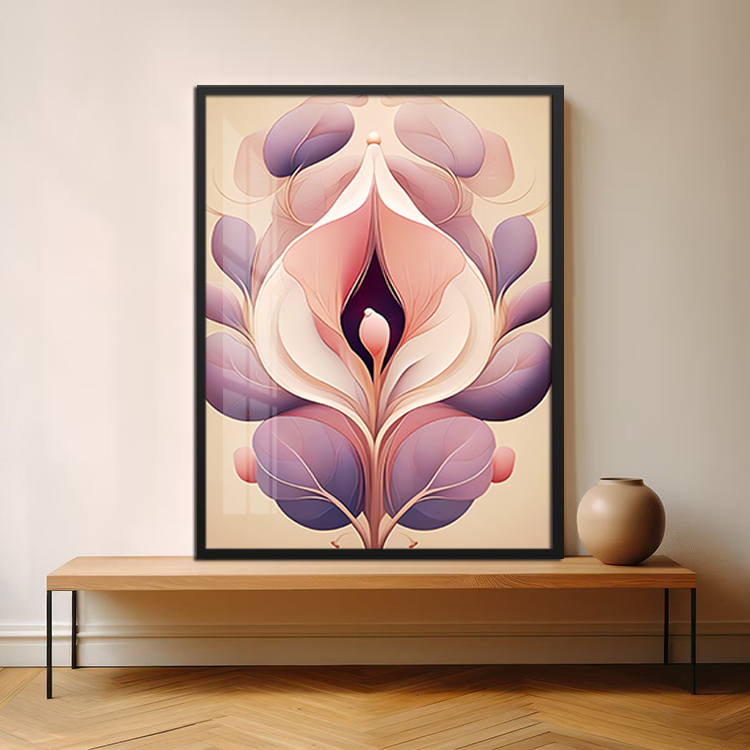 美容院私密广告图房间背景墙装饰画抽象生殖艺术产后修复宣传挂画