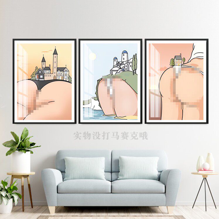 情趣酒店装饰画美容院壁挂画抽象