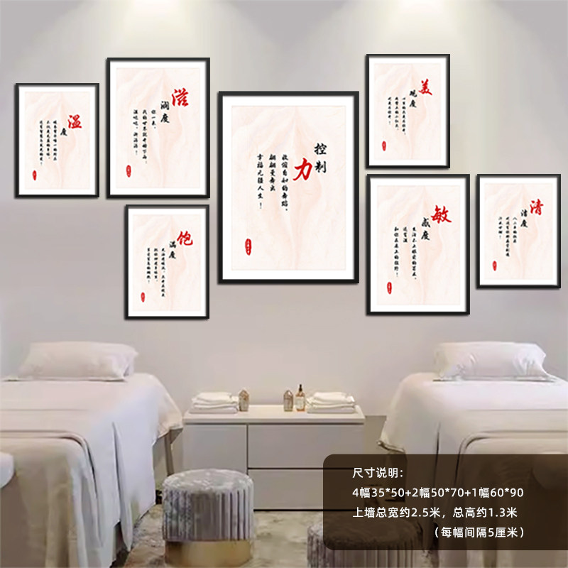 整套私密小屋疗愈布置挂画 现代整形美容院装饰画私密字画墙壁画