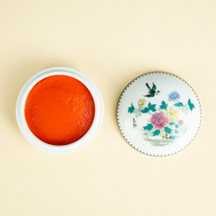 上海西泠印社粉彩上品朱磦朱砂印泥书画专用印章金石篆刻盖章盖印红色西冷书法国画老式印尼送礼专业级潜泉