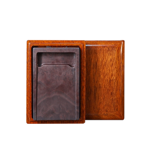 【西泠印社】抄手砚台宋坑端砚礼盒毛笔书法专用墨汁精品天然原石墨条可磨墨可研墨高档带盖墨盒墨盘便携礼物