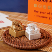 龙生肖邮票黄铜印章周岁礼物龙腾瑞气银纪念册套装 西泠印社x中国邮政 篆刻礼盒文创生日送礼商务老师开学