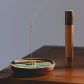 西泠印社集团千里江山香插礼盒线香创意国风香座香立插盘香托家用室内檀香高档香炉香薰品摆件礼物礼品送礼