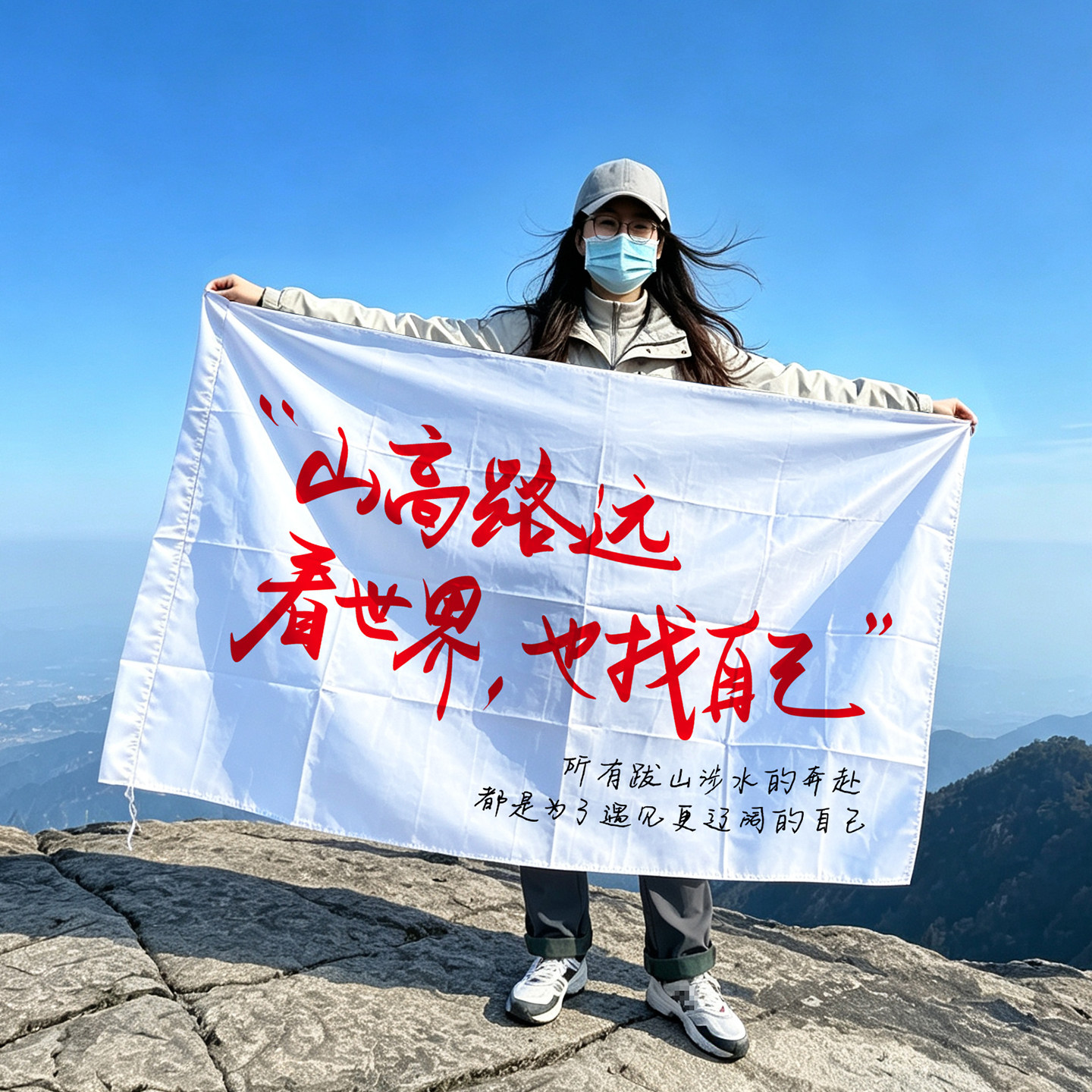 山高路远看世界也找自己旗帜定制