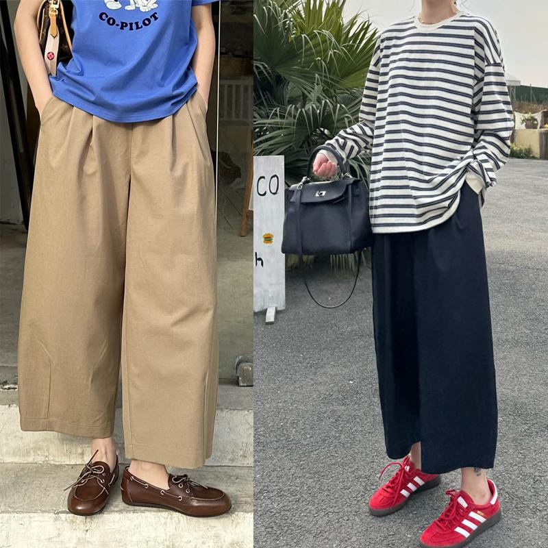 SEAWHEN秋季潮流日系阔腿裤