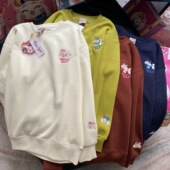 新年优惠加绒加厚ROWNAGGER纸袋家420g纯棉刺绣卫衣简约百搭上衣