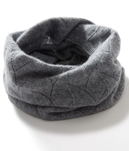 2023秋冬新款 100%纯澳毛保暖针织围巾男女加厚护颈围脖套头脖套