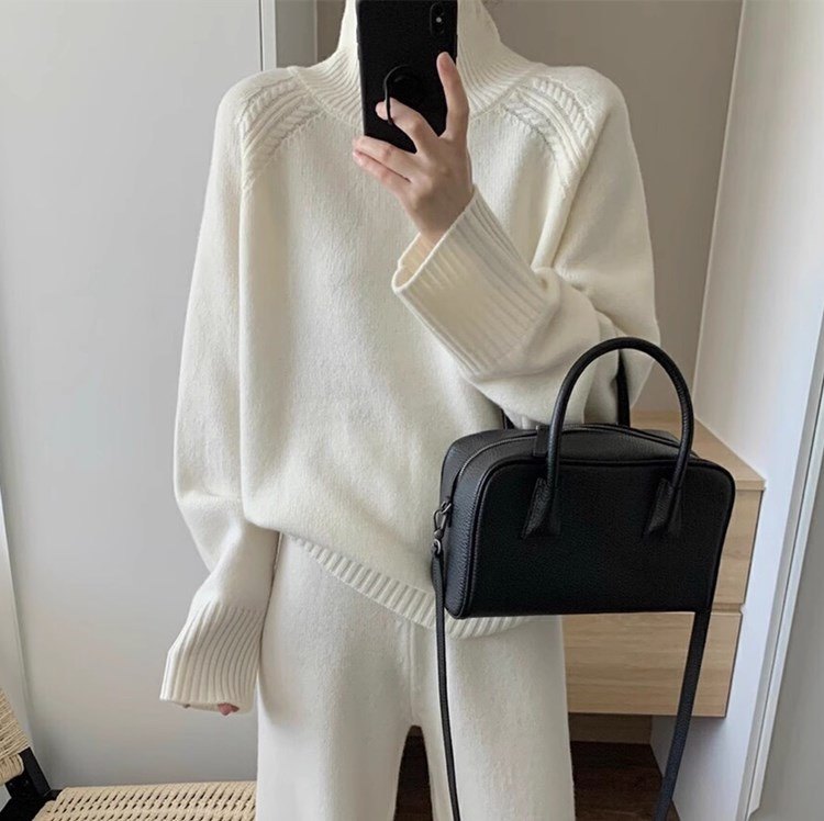 25春秋冬新100纯羊毛衫女高领针织衫套头毛衣打底衫百搭麻花上衣