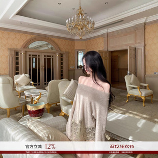 JAYKY YANG布里斯美学蕾丝拼接针织衫美丽诺羊毛保暖百搭上衣