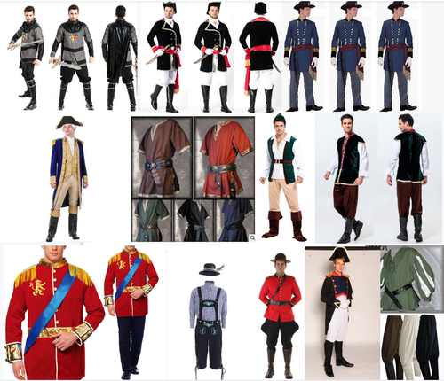 欧洲文艺复兴平民百姓军官演出服