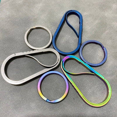 TC4钛合金钥匙扣挂扣弹性纯钛扣