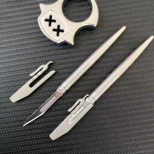 钛合金直柄美工刀尖头11号刀片迷你圆柄雕刻刀贴膜裁切锋利快递刀