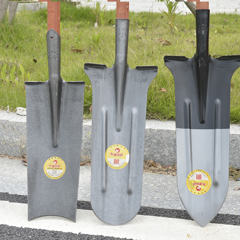 锰钢一体深挖铲加厚钢锹长款