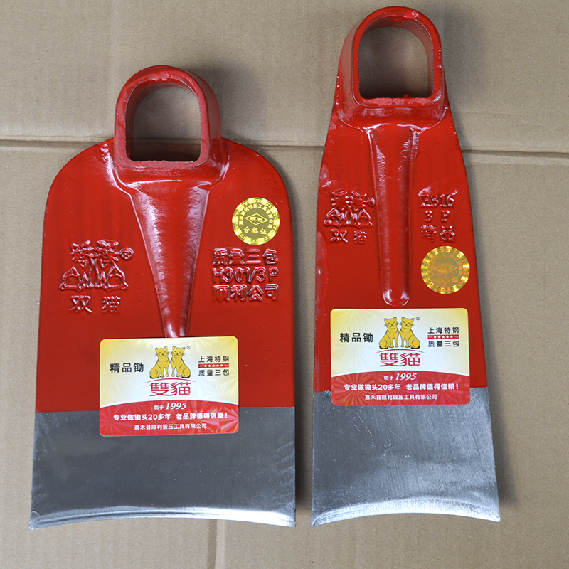 双猫牌锄头钢锄加厚锰钢户外农具