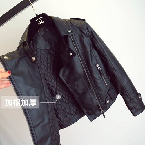金步康今年流行小皮衣外套女2025新款百搭高腰短款春秋修身韩版pu