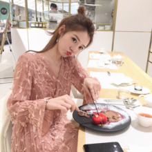 胖妹妹mm春夏装200斤显瘦度假长裙1
