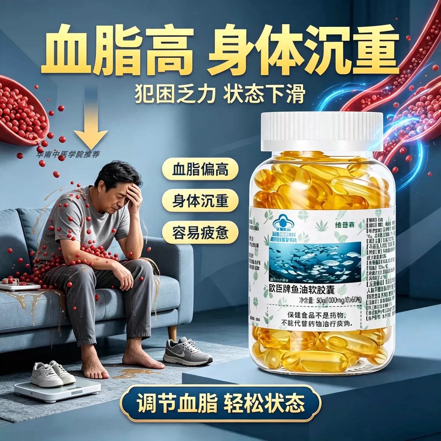 麦同鱼油胶囊稳压调脂护心脑眼