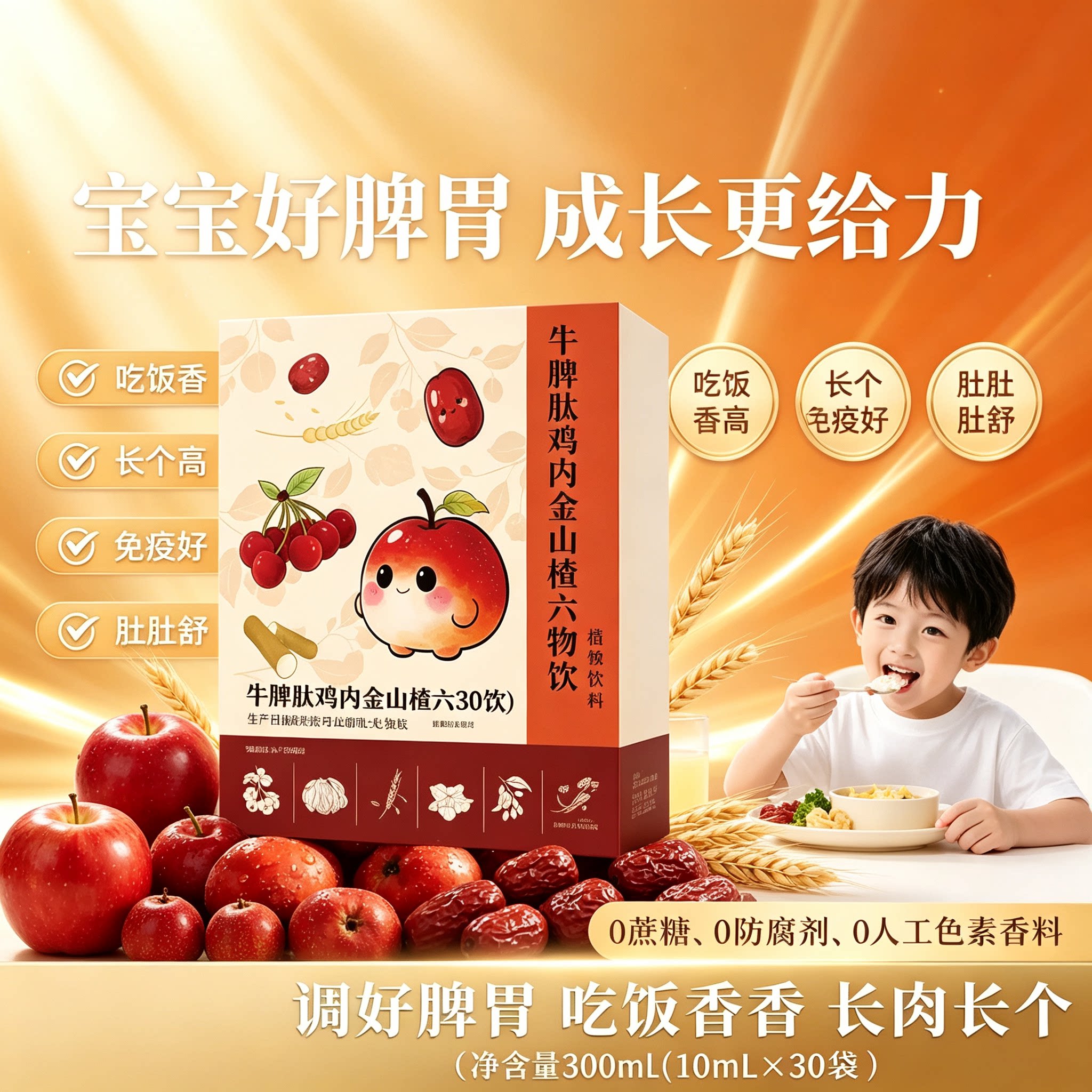 儿童鸡内金牛脾肽山楂脾胃调养