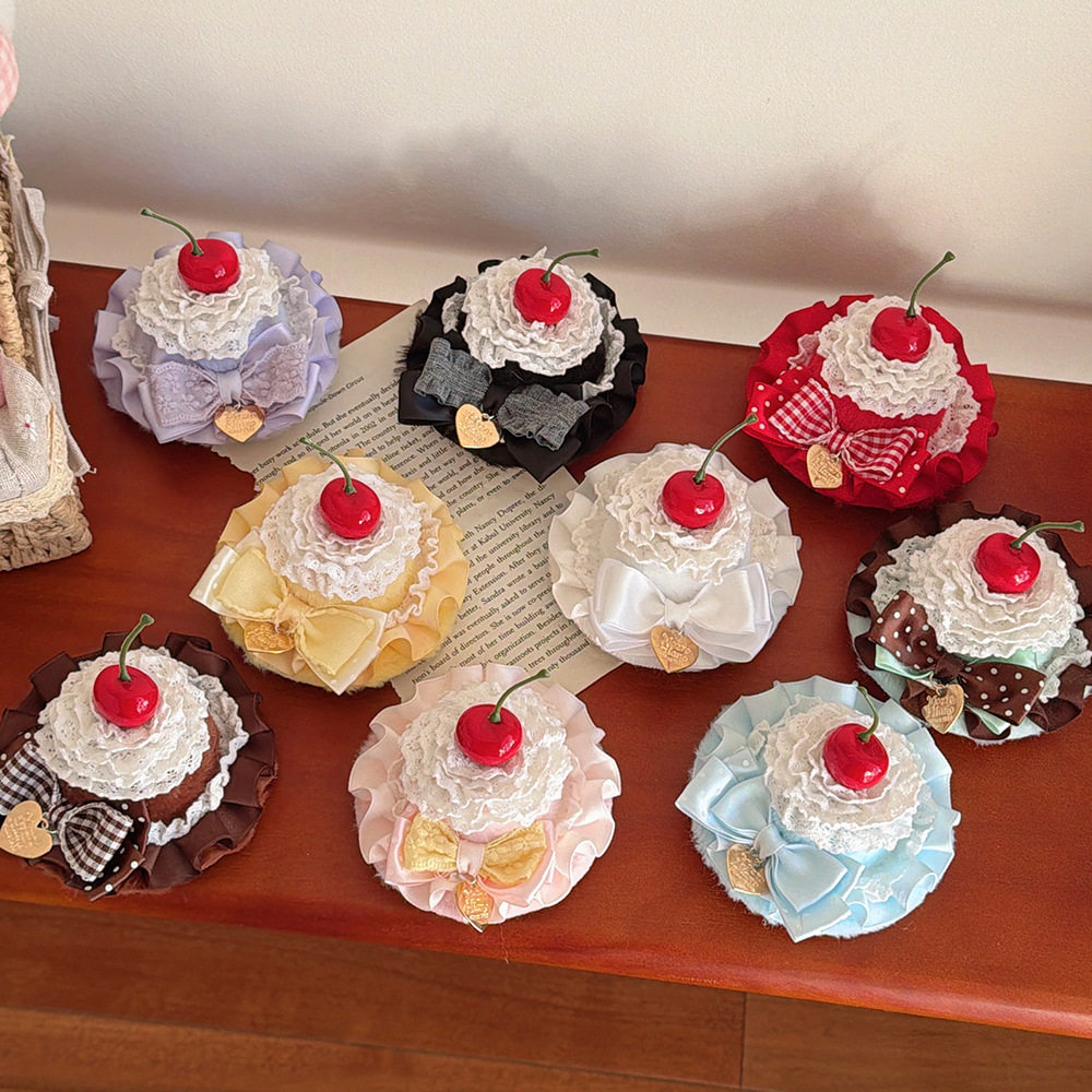 手作纸杯蛋糕Lolita樱桃小礼帽拼色毛绒生日蛋糕帽洛丽塔拍照道具,饰品/流行首饰/时尚饰品新,发饰,淘宝优惠券,粉丝福利购,淘宝优惠卷