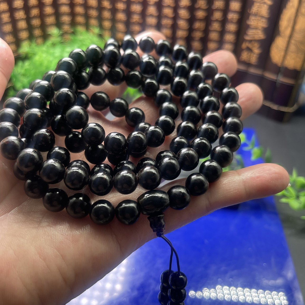海铁树手链手串佛珠108粒保真海底神木黑珊瑚,乌柳海骨海藤佛珠