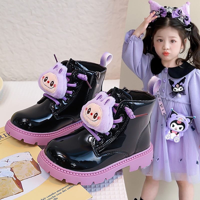可爱labb女童马丁靴2025秋冬新款儿童鞋子小女孩公主鞋皮靴短靴潮