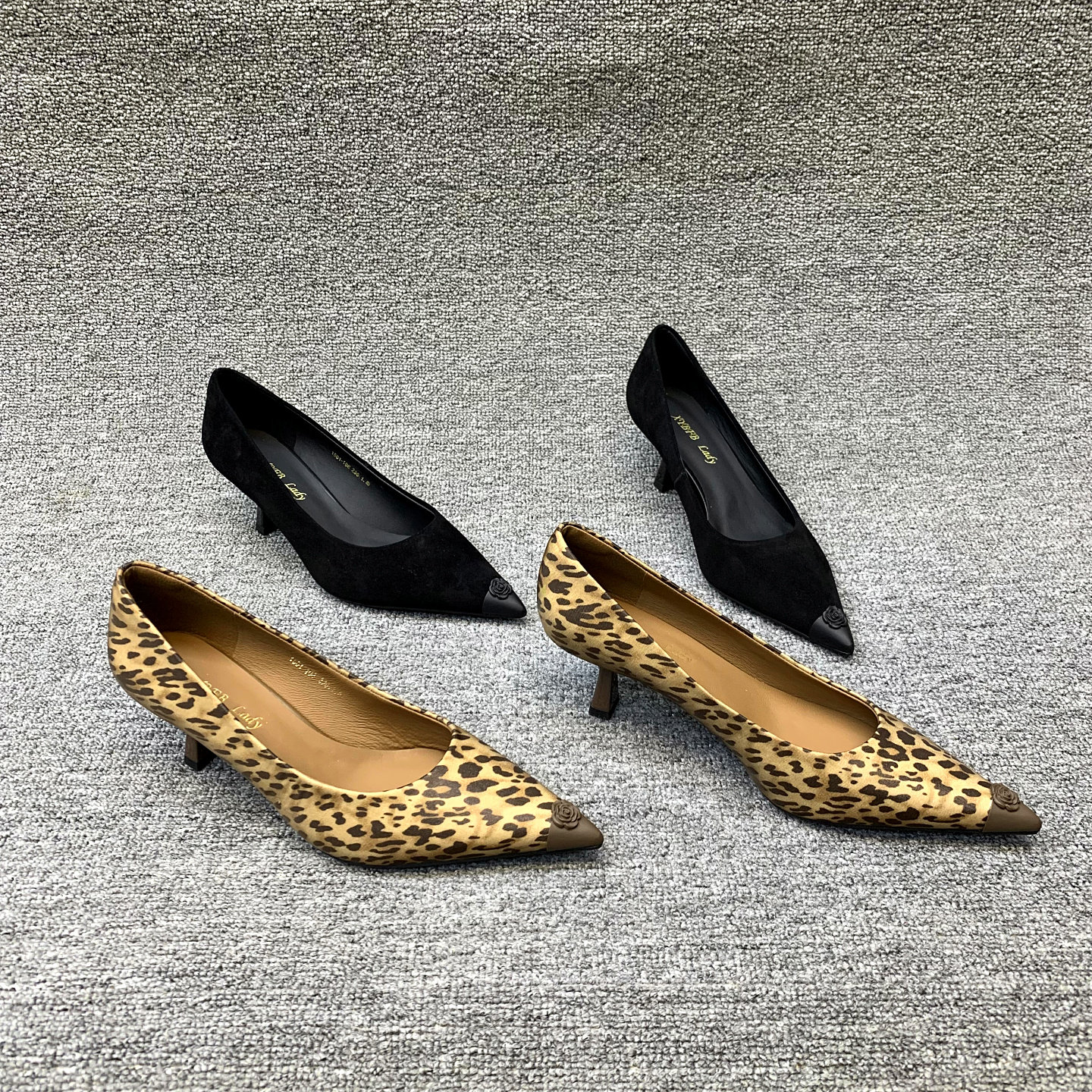 欧洲站女鞋2026春季新款欧货真皮浅口尖头拼色时尚高跟鞋女细跟潮,女鞋,浅口单鞋,淘宝优惠券,粉丝福利购,淘宝优惠卷