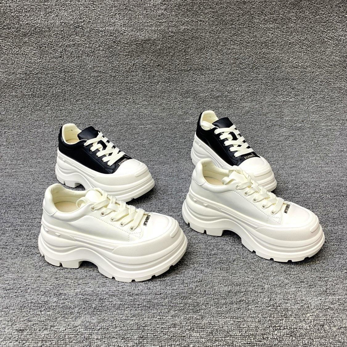 欧洲站女鞋2026春季新款欧货真皮系带厚底增高小个子时尚松糕鞋女,女鞋,松糕（摇摇）鞋,淘宝优惠券,粉丝福利购,淘宝优惠卷