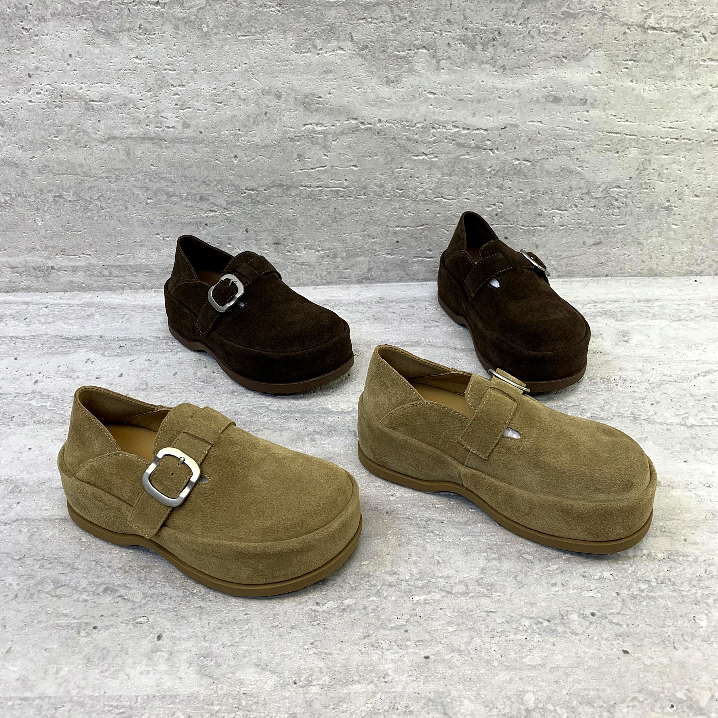 厚底可踩两穿时尚松糕鞋勃肯鞋