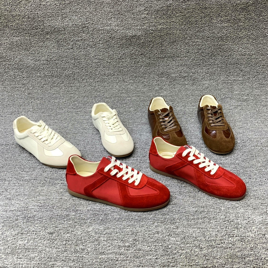 欧洲站欧货女鞋2026春季新款真皮圆头轻便系带休闲百搭德训鞋单鞋,女鞋,德训鞋,淘宝优惠券,粉丝福利购,淘宝优惠卷