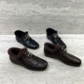 2025冬季 新款 欧货真皮皮带扣绒里低跟保暖时尚 欧洲站女鞋 布洛克鞋